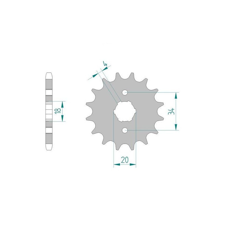 Kit Chaine DC HONDA CB 125 S3 (1976-1985)