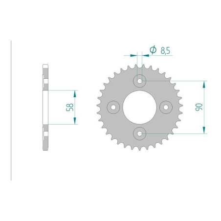 Kit Chaine DC HONDA MSX 125 (2013)