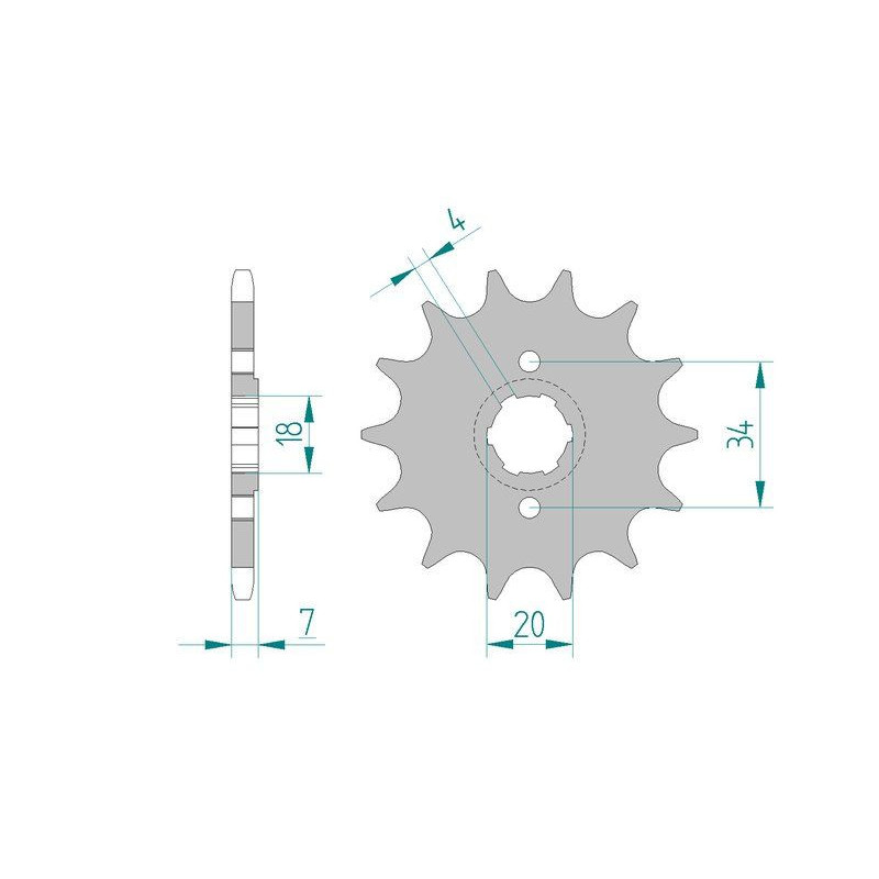 Kit Chaine DC HONDA MTX 125 R (RALLY TC02) (1986-1994) RALLY TC02