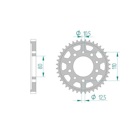 Kit Chaine DC HONDA CBX 550 F C (1982)