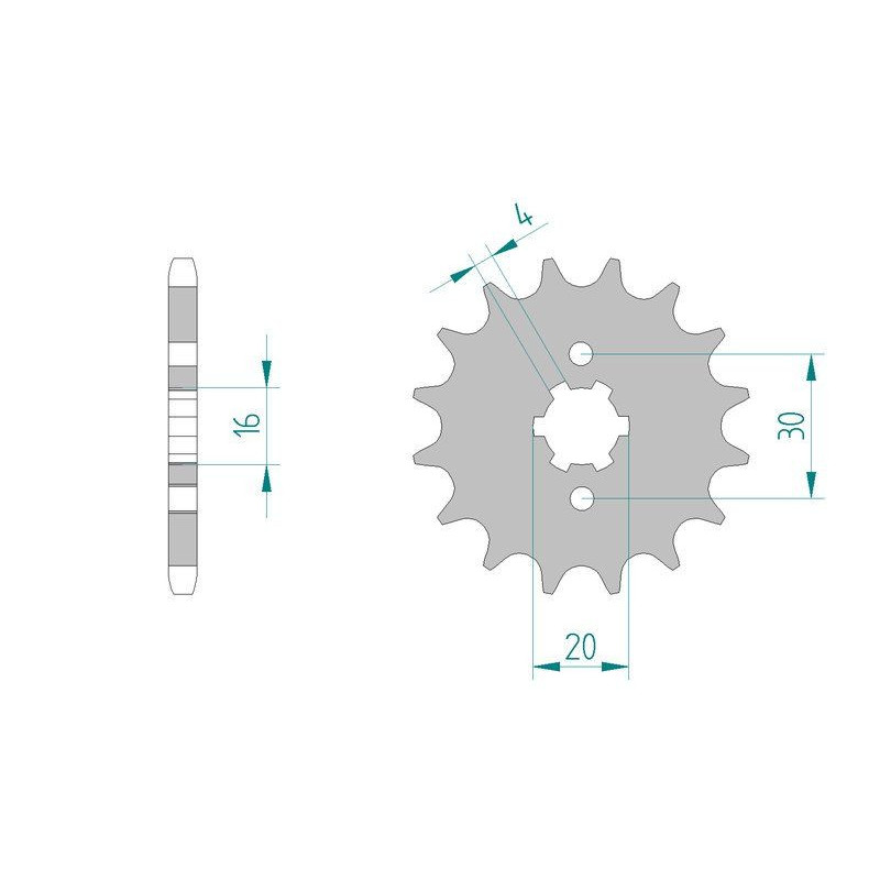 Kit Chaine DC KAWASAKI KMX 200 A2-3 (1988-1989)