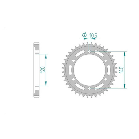 Kit Chaine DC KAWASAKI VN 800 C1-C2, E1-E6,(DRIFTER) (1999-2006) DRIFTER