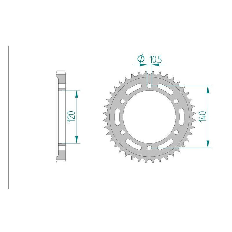 Kit Chaine DC KAWASAKI VN 800 A3,A4,A5 (1997-1999)
