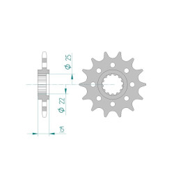 Pignon AFAM pour moto au pas de 520