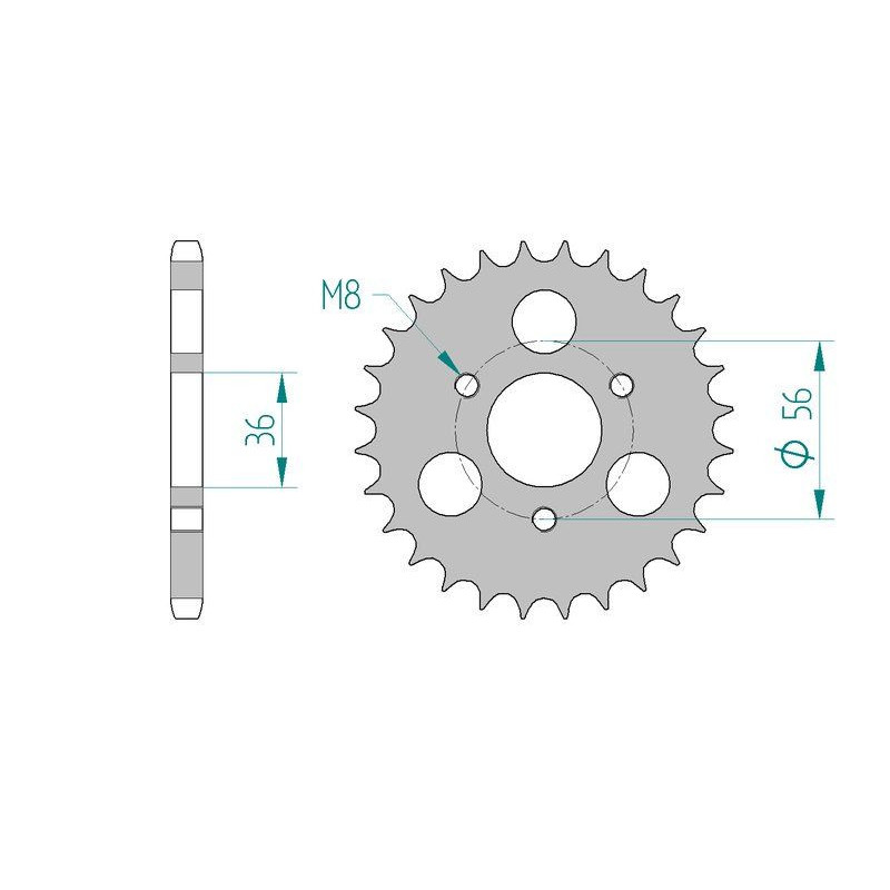 Kit Chaine DC KYMCO KXR 50 (2004-2007)