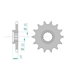 Pignon AFAM pour moto au pas de 520