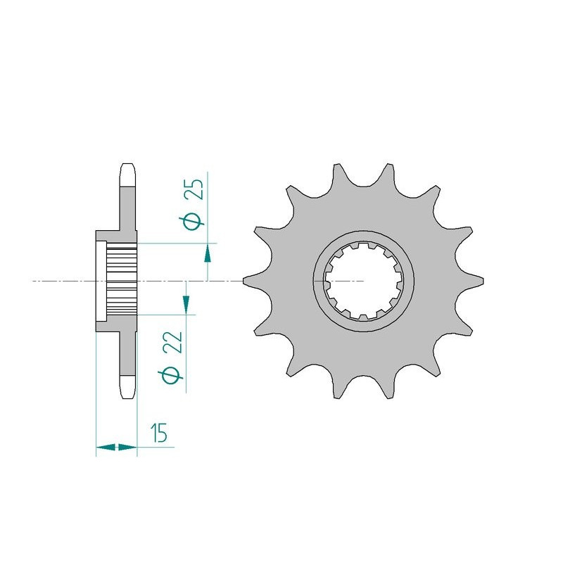 Pignon AFAM pour moto au pas de 520