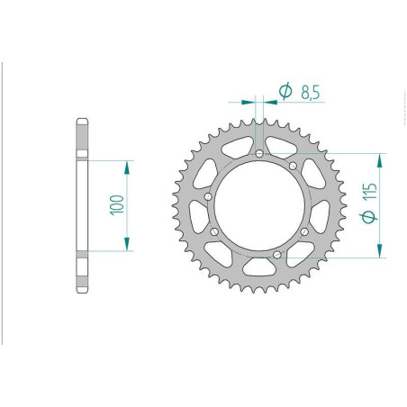 Kit Chaine DC PEUGEOT XP6 50 END (2001)
