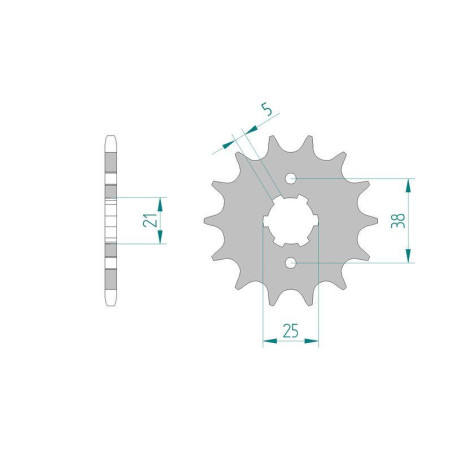Kit Chaine DC SACHS 125 ROADSTER (1998-2002)