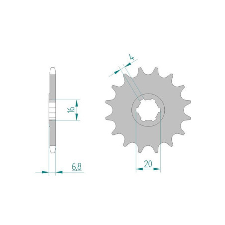 Kit Chaine DC SUZUKI TS 50 W (1986)