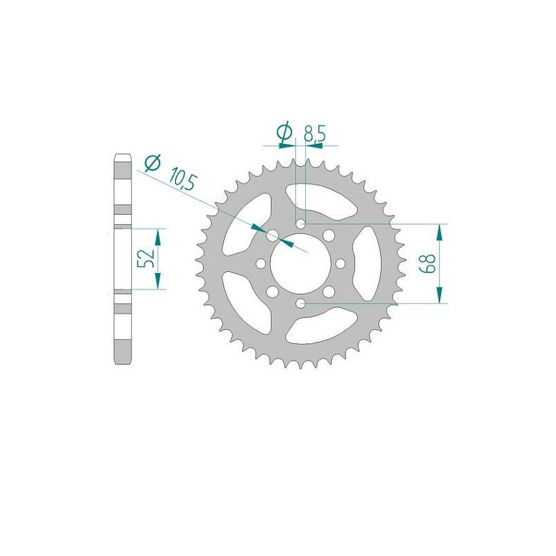 Kit Chaine DC SUZUKI RV 90 (1973-1978)