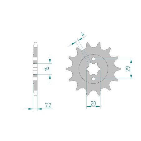 Kit Chaine DC SUZUKI TS 200 R (1989-1994)