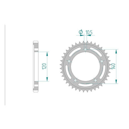 Kit Chaine DC SUZUKI SV 1000 N K3,K4,K5,K6,K7 (2003-2007)