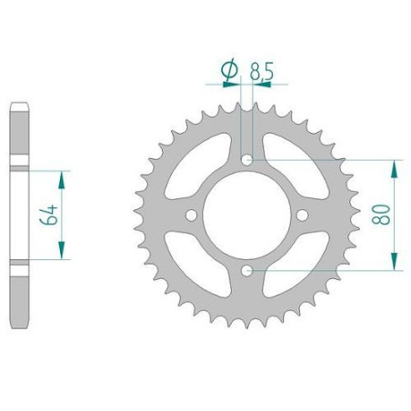 Kit Chaine DC SYM XS 125 K (2008-2009)