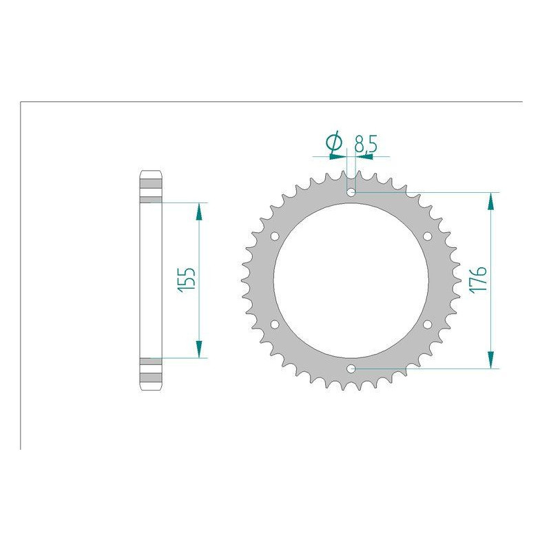 Kit Chaine DC TRIUMPH 1050 SPEED TRIPLE (2011-2013)