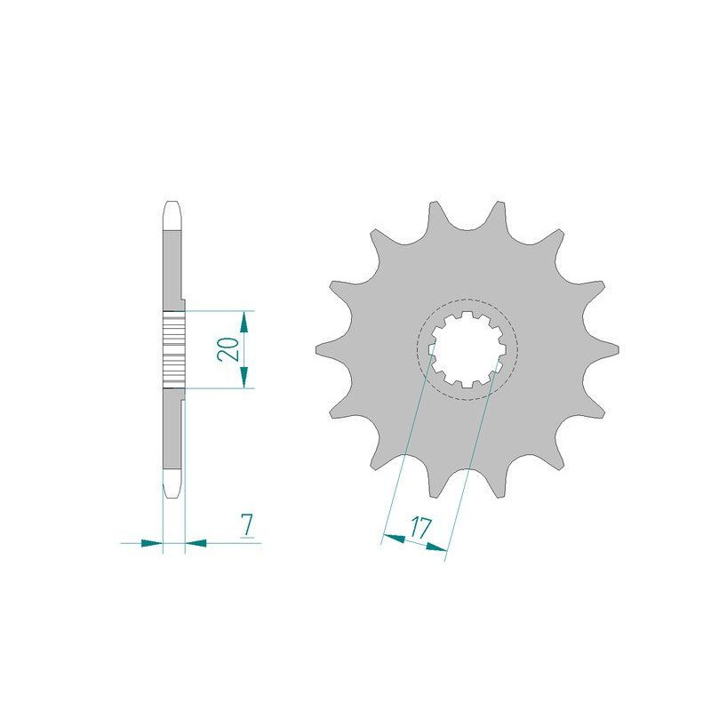 Kit Chaine DC YAMAHA DT 50 R  (5BK) (1997-2002) 5BK