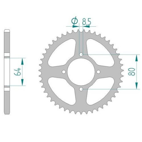 Kit Chaine DC YAMAHA TT-R 110 (5B6) (2008-2013) 5B6