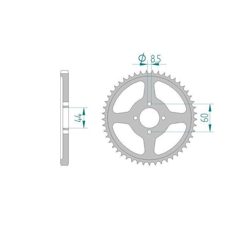 Kit Chaine DC YAMAHA TT 125 R LW (BIG WHEELS 5HP9) (2000-2001) BIG WHEELS 5HP9
