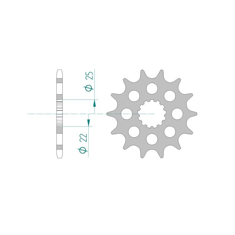 Pignon AFAM pour moto au pas de 520