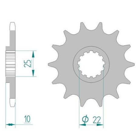 Kit Chaine DC YAMAHA XT 660 X (10S) (2004-2013) 10S