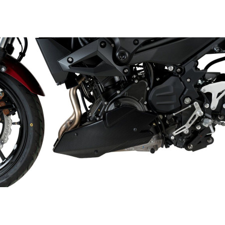 Sabot moteur PUIG pour KAWASAKI Z400 2019 carbone gauche