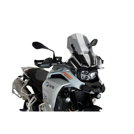 Bulle Touring racing réglable PUIG pour BMW F850 GS Adventure fumé claire position bas