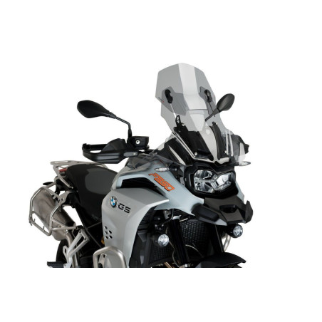 Bulle Touring racing réglable PUIG pour BMW F850 GS Adventure fumé claire position haut