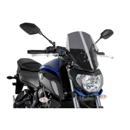 Saute vent PUIG Naked new génération TOURING pour YAMAHA MT-07 2019 fumé foncé
