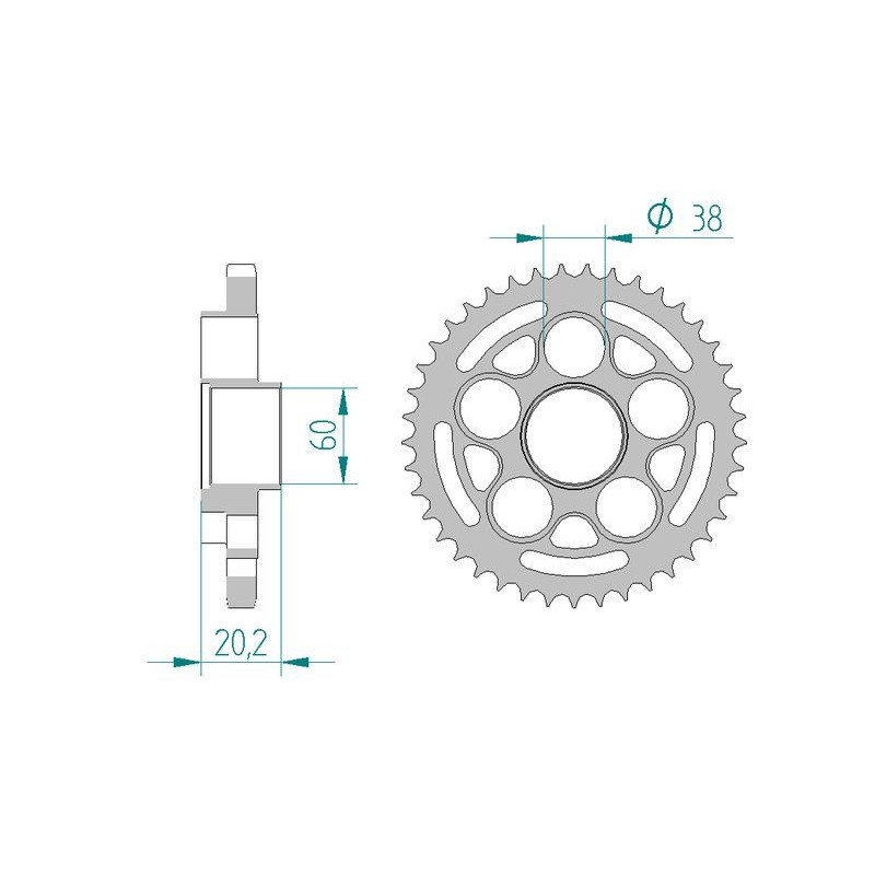 Kit chaine DID  ACIER DUCATI 939 Hypermotard / SP 2016 couronne