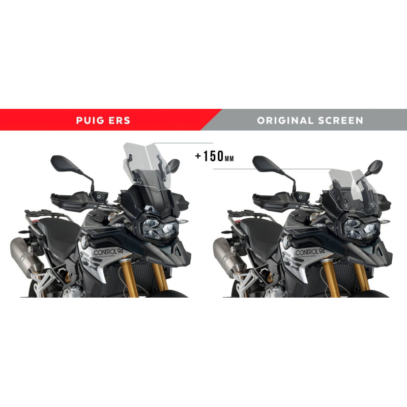Kit PUIG electrique pour bulle BMW F750 GS 2020 comparatif 3/4