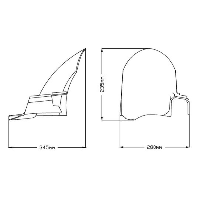 Garde boue arriere PUIG pour KTM 1290 Super Adventure 2020 dimensions