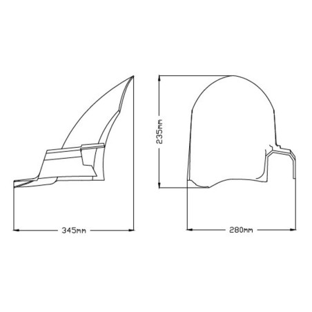 Garde boue arriere PUIG pour KTM 1290 Super Adventure 2020 dimensions