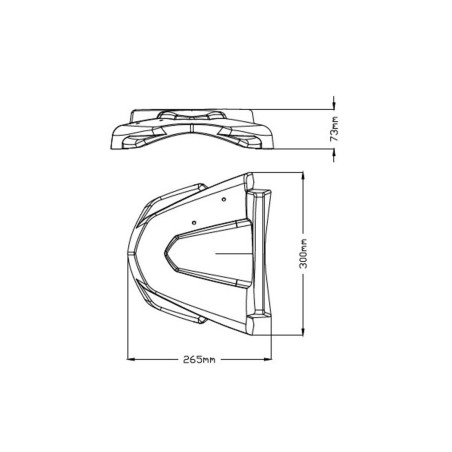 Extension de garde boue avant Yamaha XTZ 1200 Super Ténéré dimensions