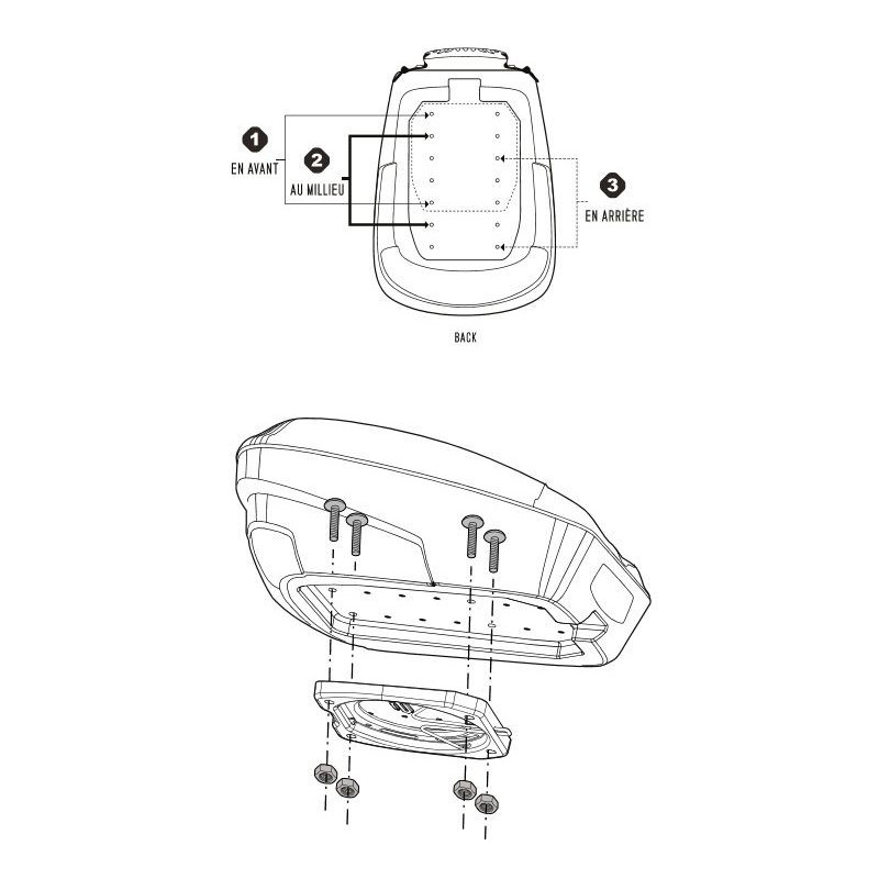 Support LOCK'N START pour sacoche réservoir Bagster modification sacoche