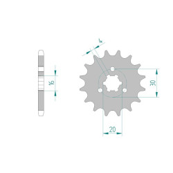 Pignon AFAM pour moto au pas de 428