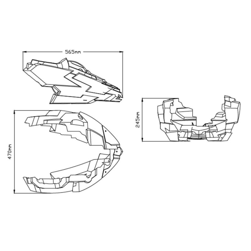 Sabot moteur PUIG pour KAWASAKI Z650 dimensions