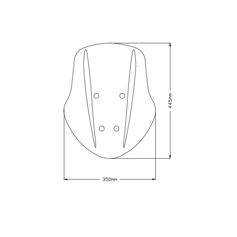 Saute vent Naked new generation touring réglable DUCATI DIAVEL 1260 dimensions