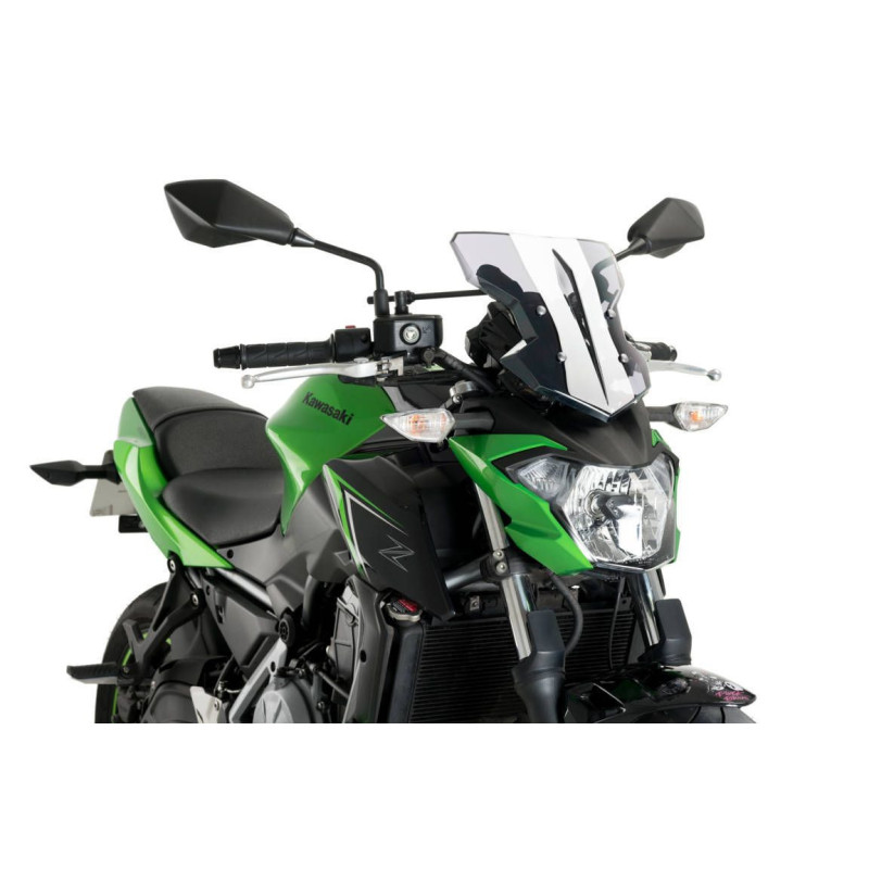 Pare brise Puig SHARK pour Kawasaki Z 650 fumé claire