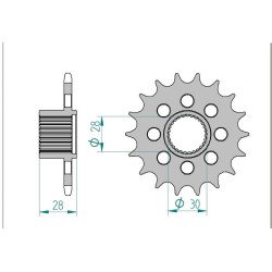 Pignon AFAM pour moto au pas de 525
