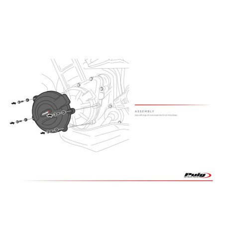 Kit protection carter PUIG pour KAWASAKI Z1000 montage droit