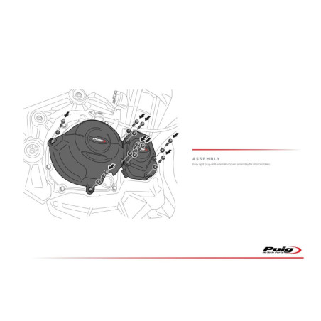 Kit protection carter PUIG pour KAWASAKI Z1000 montage gauche