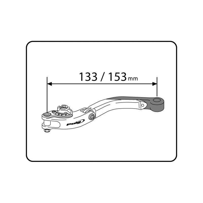 Levier d'embrayage PUIG rabattable extensible 3.0 dimensions