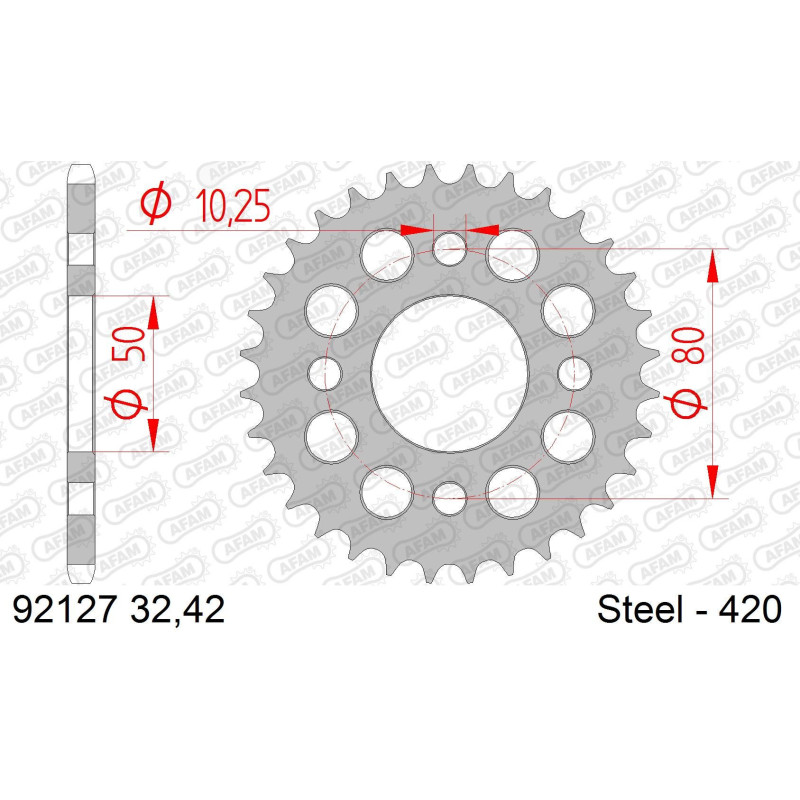 Kit chaine DID  ACIER SKYTEAM SKYMAX 125 2010 à 2012 couronne