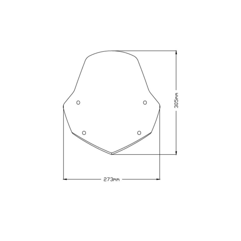 Saute vent Naked new generation sport Aprilia Shiver 750 900 dimensions