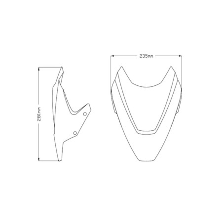 Saute vent Naked new generation sport DUCATI Streetfighter V4 dimensions