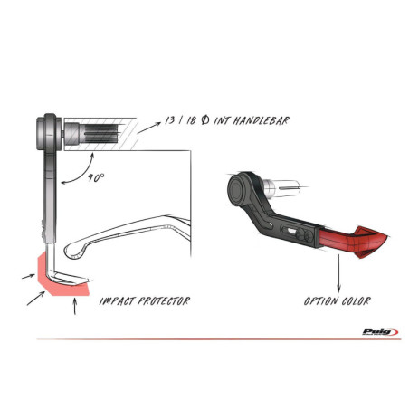 Protection de levier de frein Puig Universel dimensions