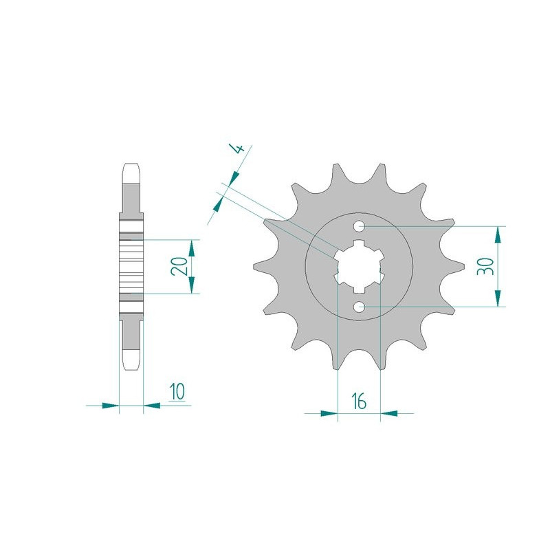 Pignon AFAM pour moto au pas de 428