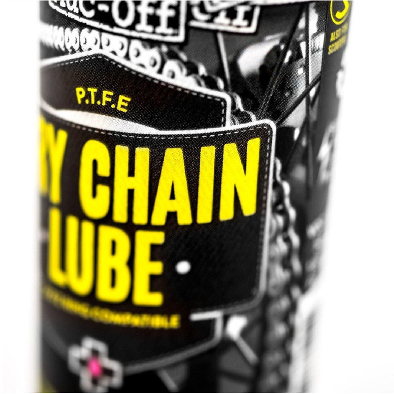 Lubrifiant chaîne MUC-OFF Dry PTFE Chain Lube - spray 50ml