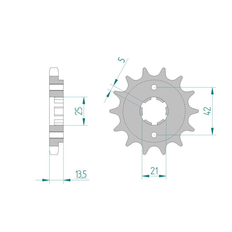 Pignon AFAM pour moto au pas de 530