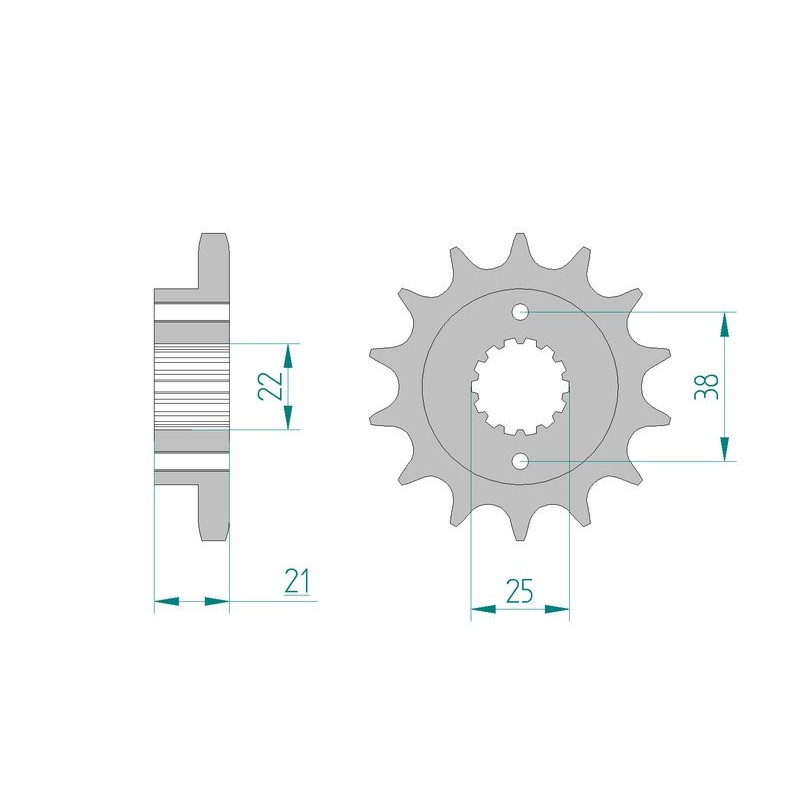 Pignon AFAM pour moto au pas de 530